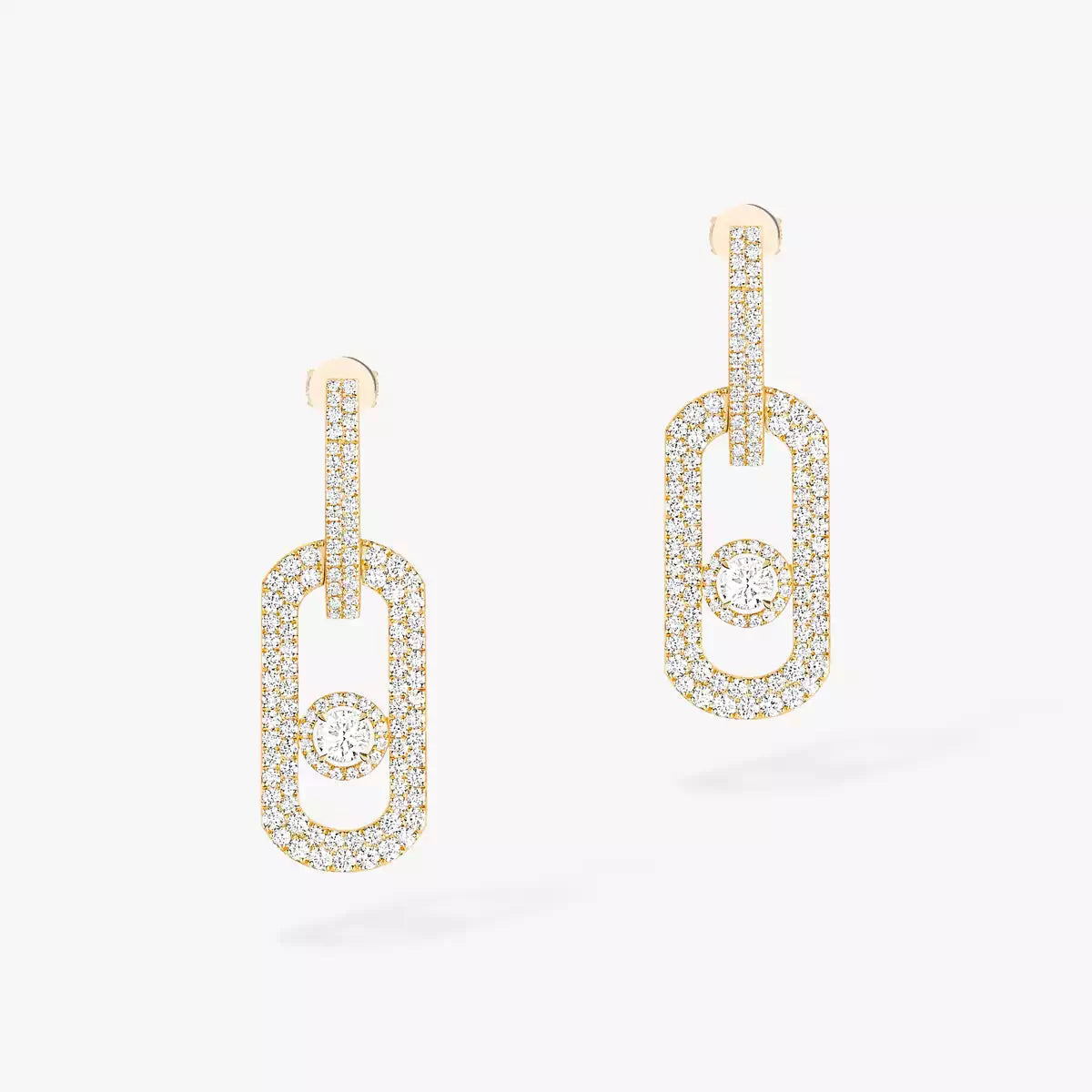 [⭐Glow]So Move XL Pave_-Set Diamond Pendant Earrings