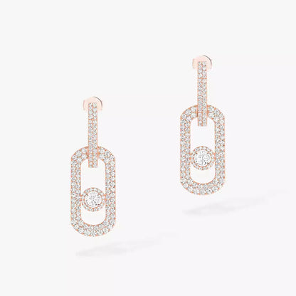 [⭐Glow]So Move XL Pave_-Set Diamond Pendant Earrings