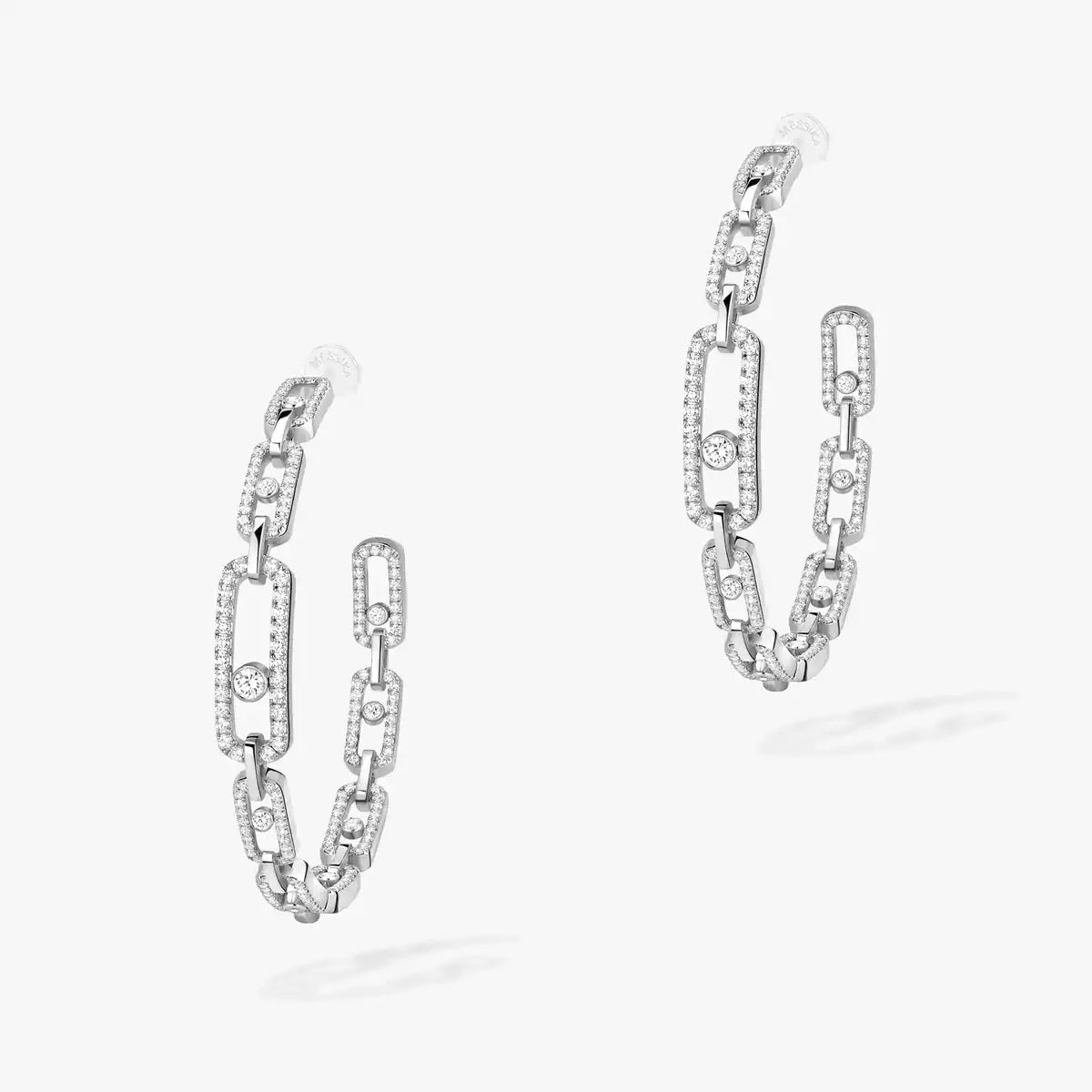 [[⭐Glow]Move Link Diamond Hoop Earrings