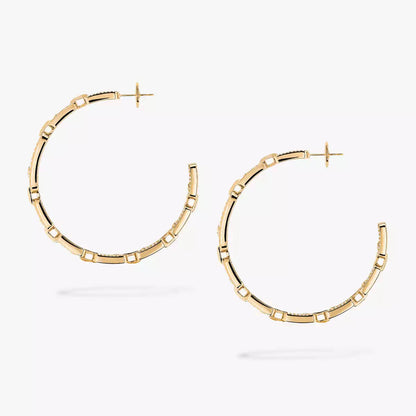 [[⭐Glow]Move Link Diamond Hoop Earrings