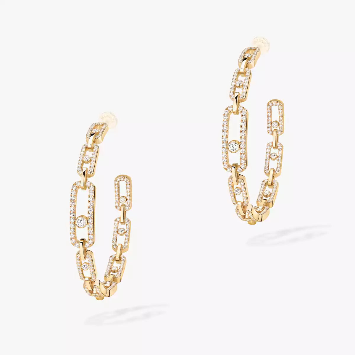 [[⭐Glow]Move Link Diamond Hoop Earrings