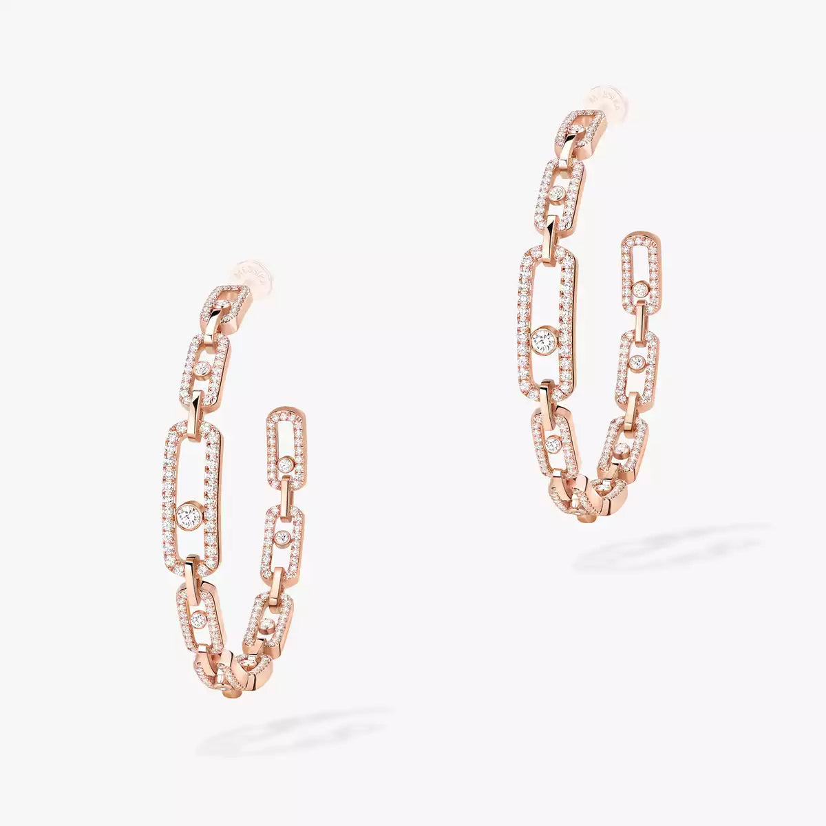[[⭐Glow]Move Link Diamond Hoop Earrings