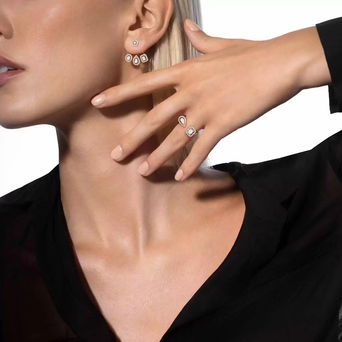 [⭐Glow] My Twin Trio  Diamond Earrings