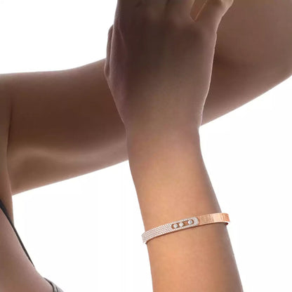 [⭐Glow]Move Noa Ciselé half pavé bangle