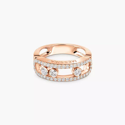 [⭐Glow] Move Gold Diamond Pave_ Ring