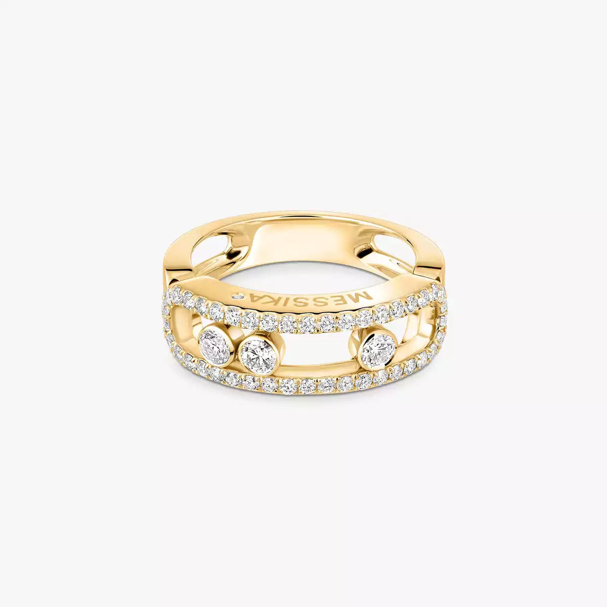 [⭐Glow] Move Gold Diamond Pave_ Ring