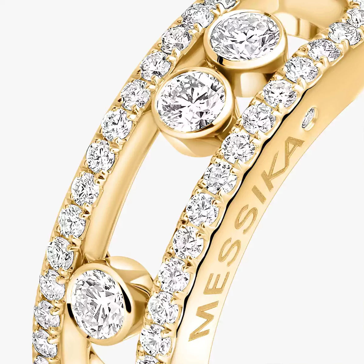 [⭐Glow] Move Gold Diamond Pave_ Ring