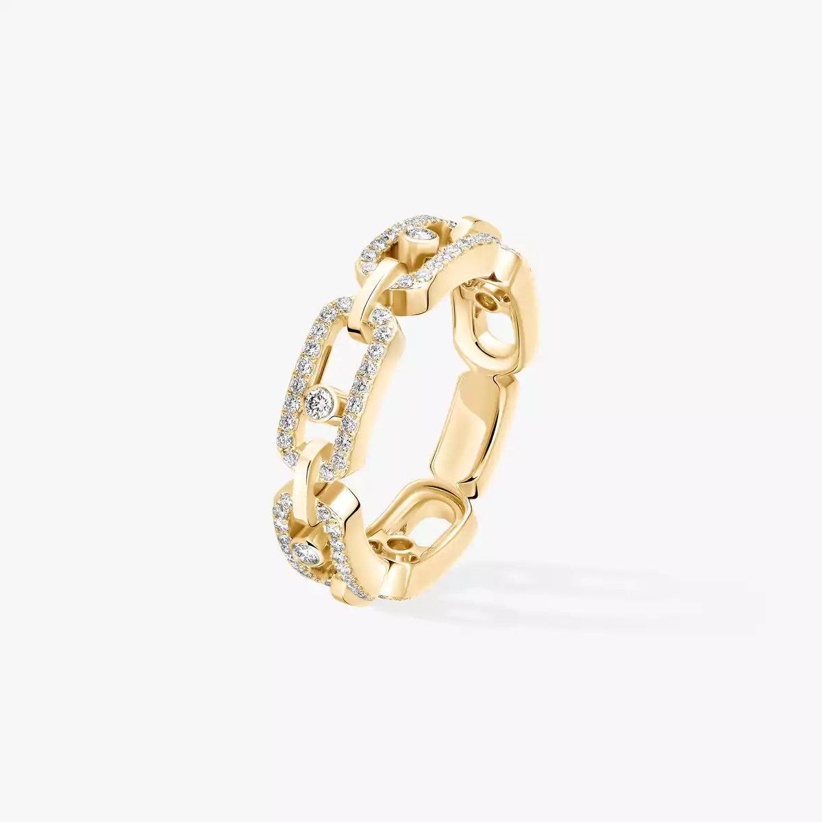 [⭐Glow]Move Link Pave_-Set Diamond Ring in Gold