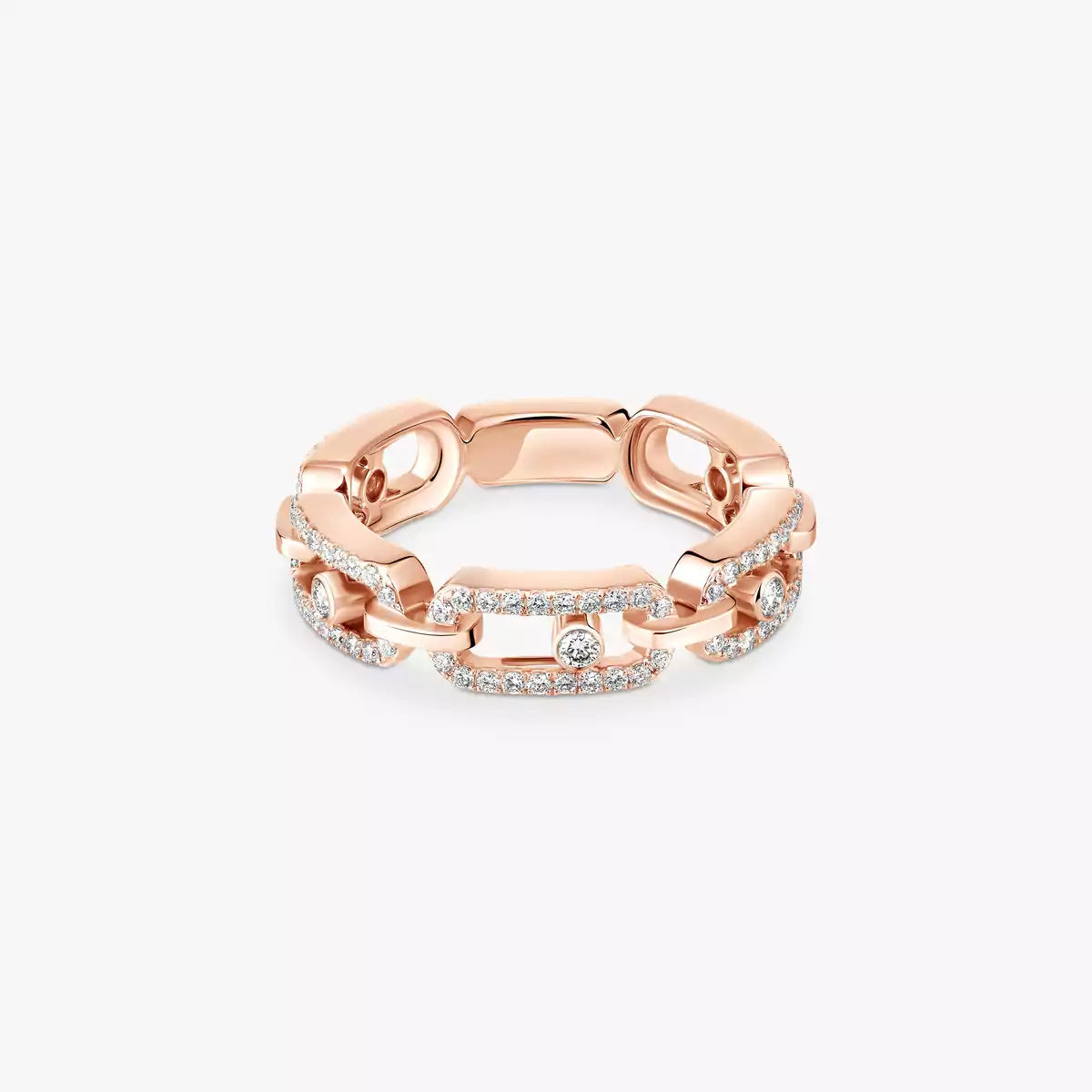 [⭐Glow]Move Link Pave_-Set Diamond Ring in Gold