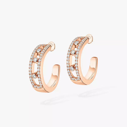 [⭐Glow]Diamond Pave_ Hoop Earrings Move