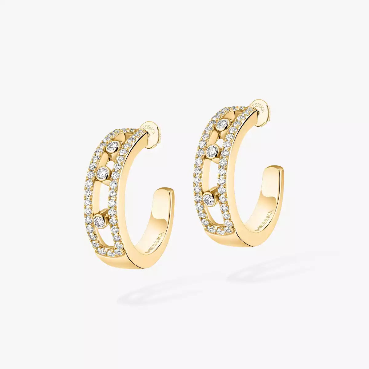 [⭐Glow]Diamond Pave_ Hoop Earrings Move