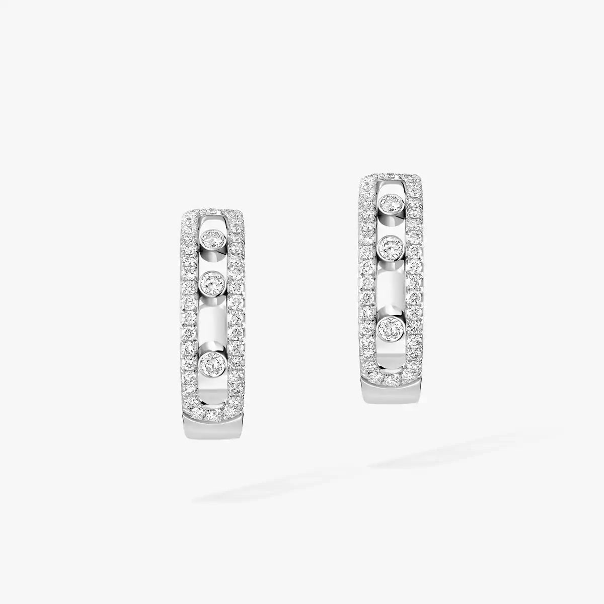[⭐Glow]Diamond Pave_ Hoop Earrings Move