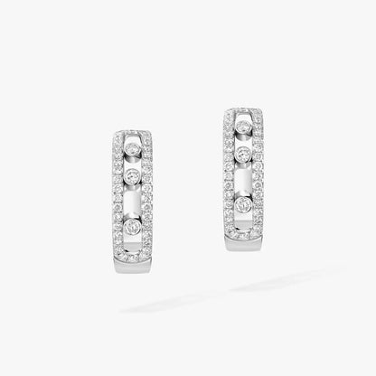 [⭐Glow]Diamond Pave_ Hoop Earrings Move