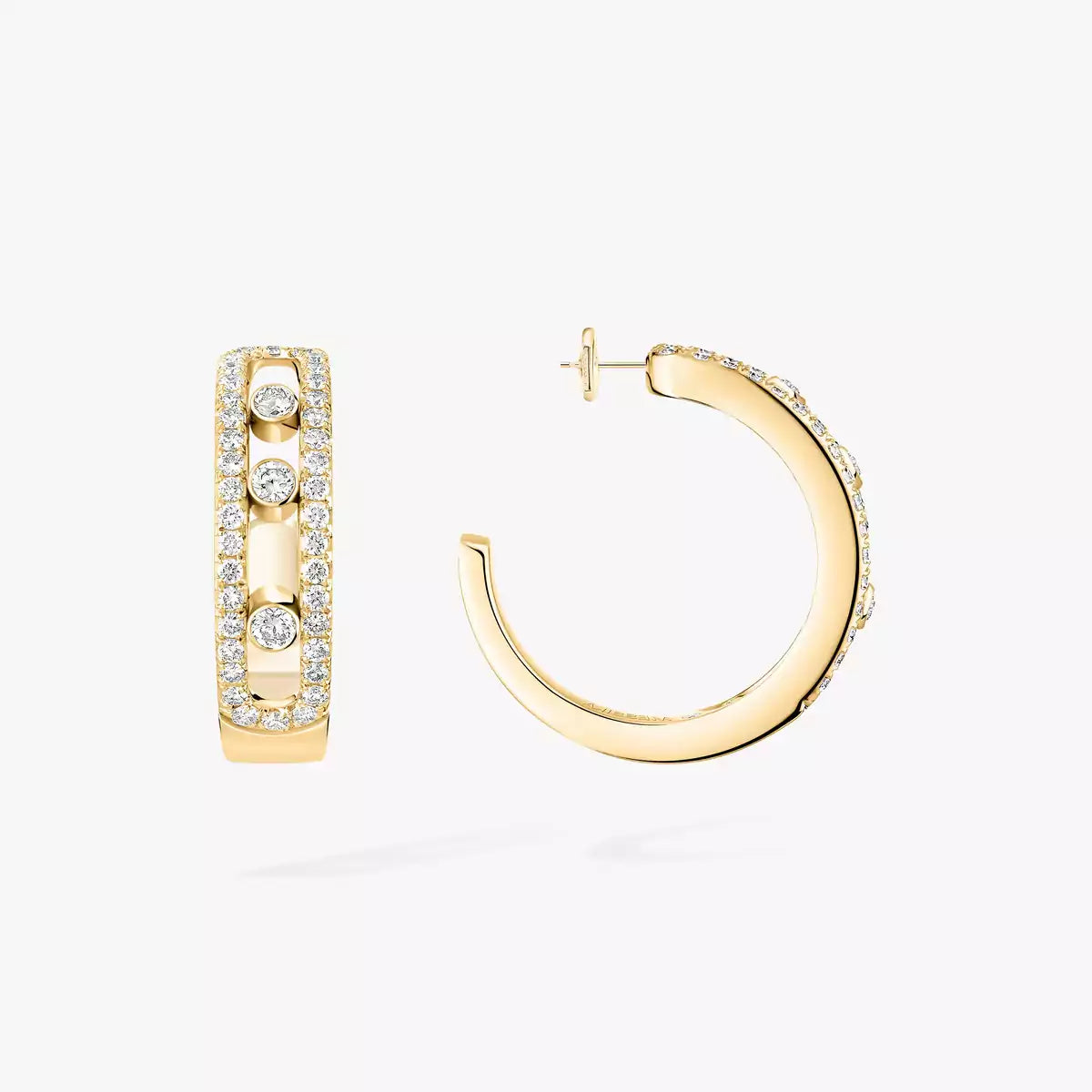 [⭐Glow]Diamond Pave_ Hoop Earrings Move