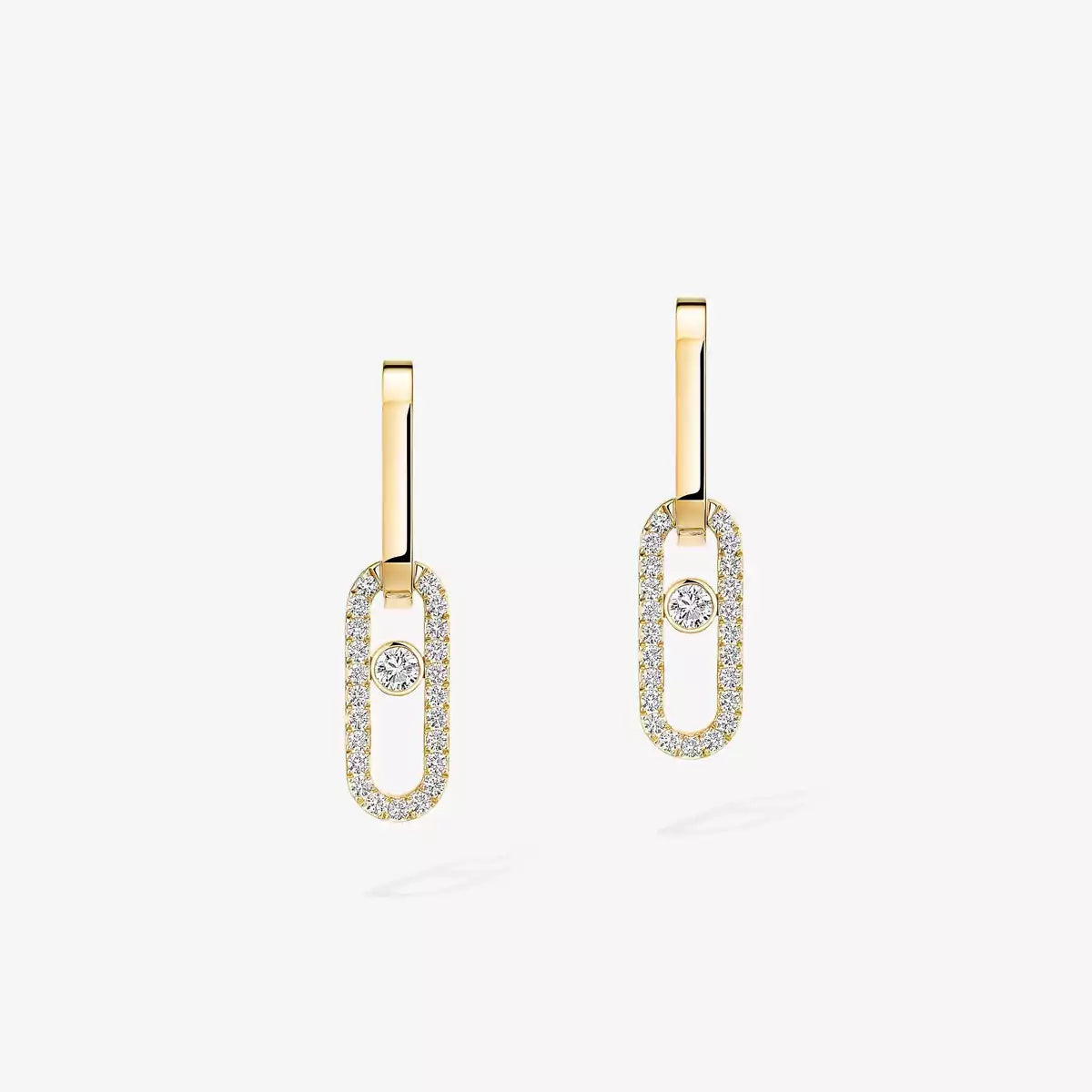 [⭐Glow]Move Link Diamond Earrings