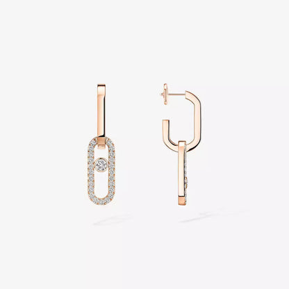 [⭐Glow]Move Link Diamond Earrings