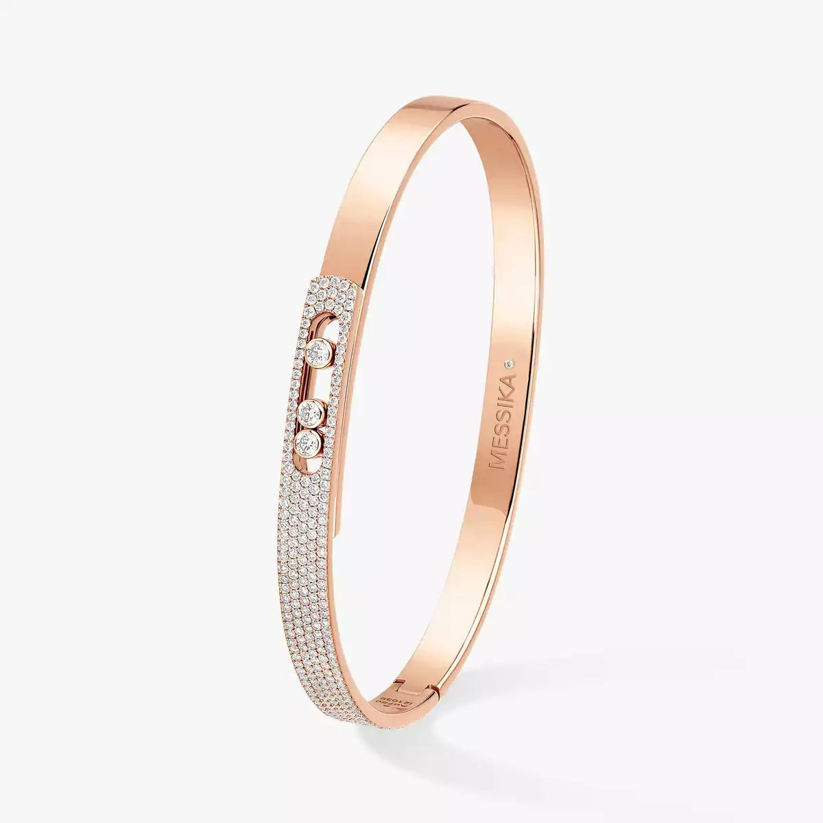 [⭐Glow]Move Noa Rose Gold Pavé Diamond Bangle Bracelet