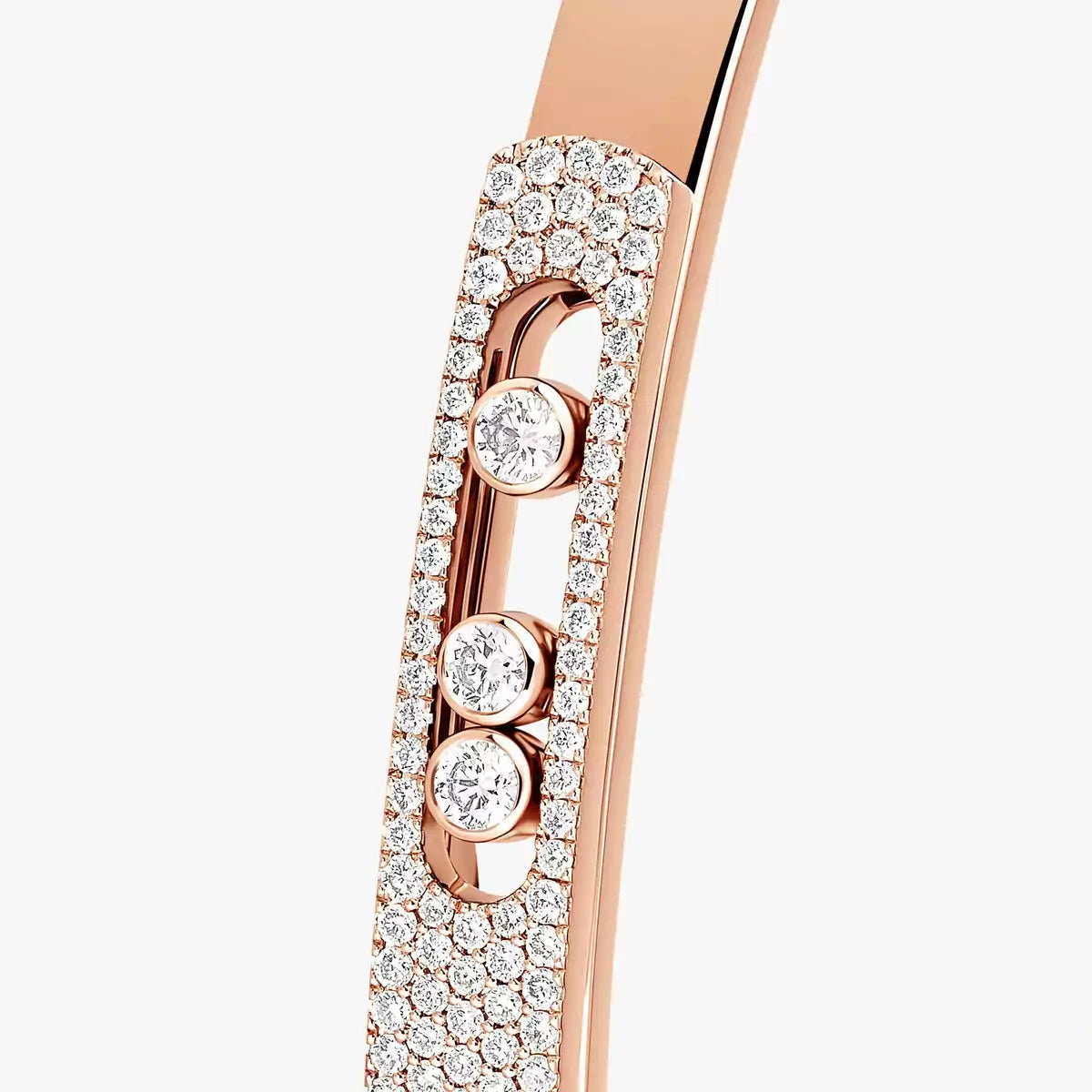 [⭐Glow]Move Noa Rose Gold Pavé Diamond Bangle Bracelet