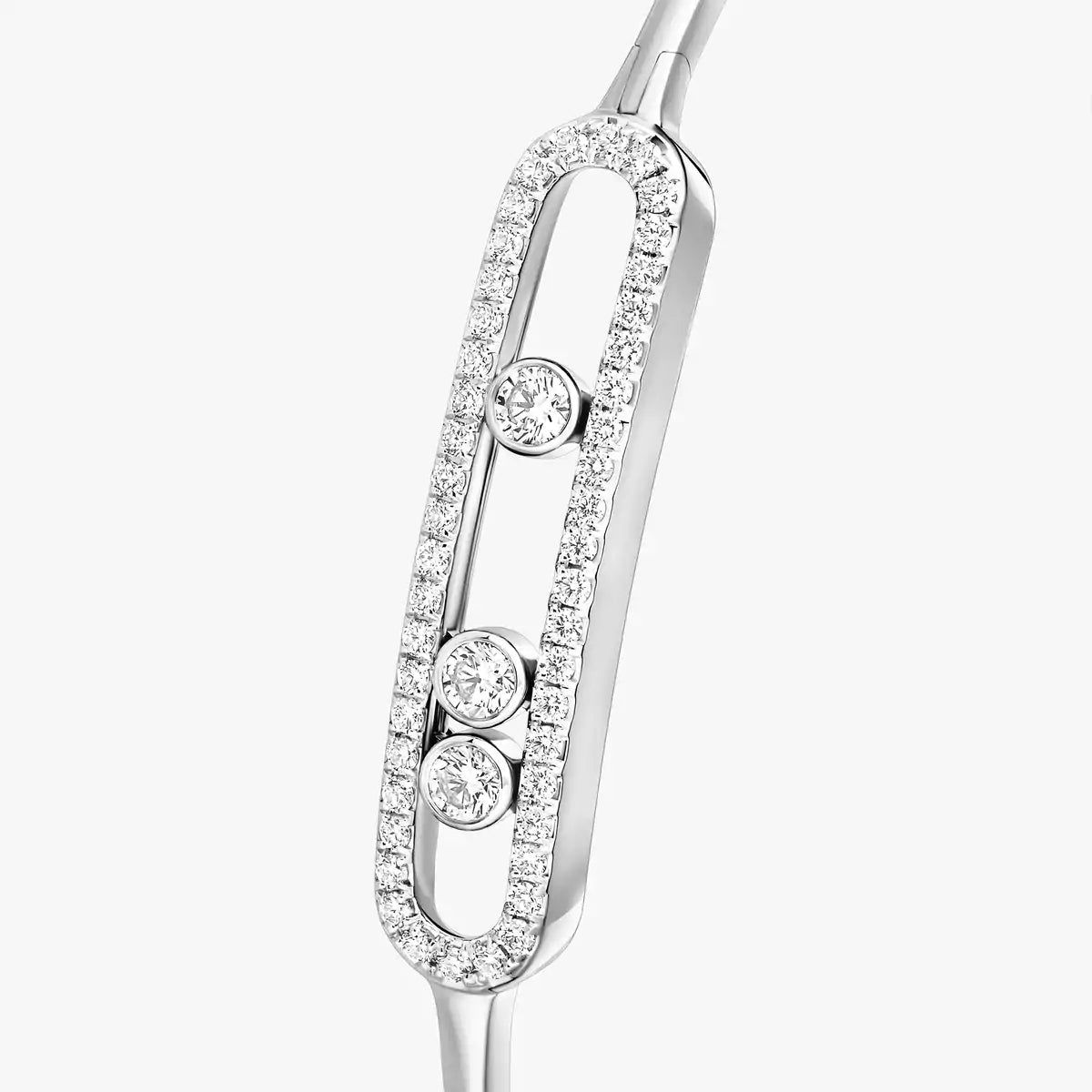 [⭐Glow]Move Pavé Diamond Bangle Bracelet M