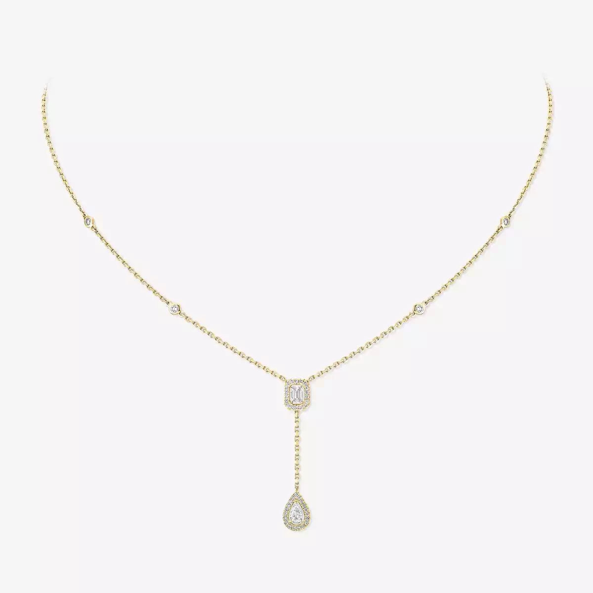 [⭐Glow]Gold Diamond Tie Necklace