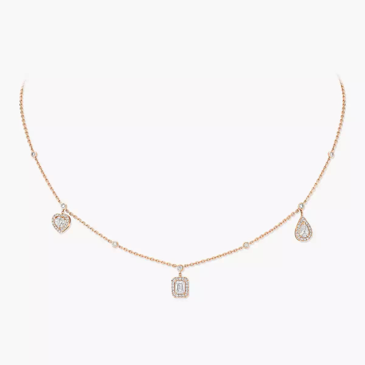 [⭐Glow]My Twin Diamond Necklace in Silver