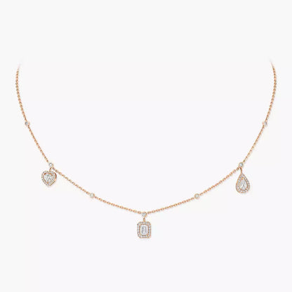 [⭐Glow]My Twin Diamond Necklace in Silver