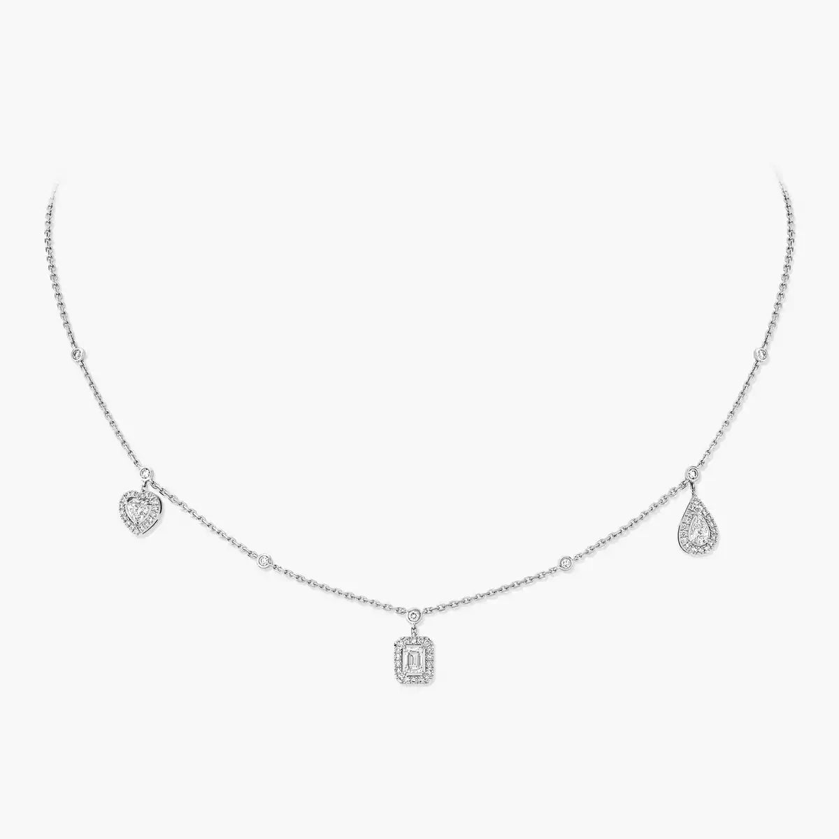 [⭐Glow]My Twin Diamond Necklace in Silver