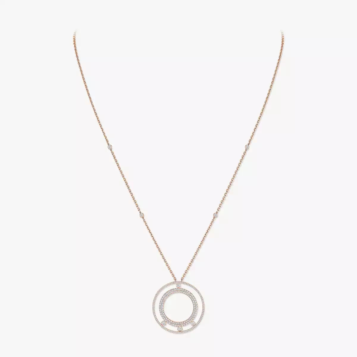 [⭐Glow]Move Romane Long Pave_-Set Diamond Necklace