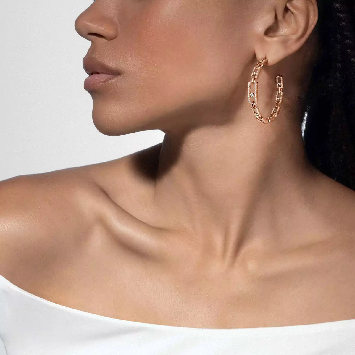 [[⭐Glow]Move Link Diamond Hoop Earrings
