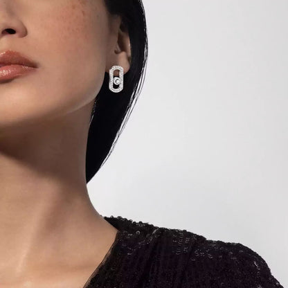 [⭐Glow]So Move Pave_-Set Diamond Earrings in Silver