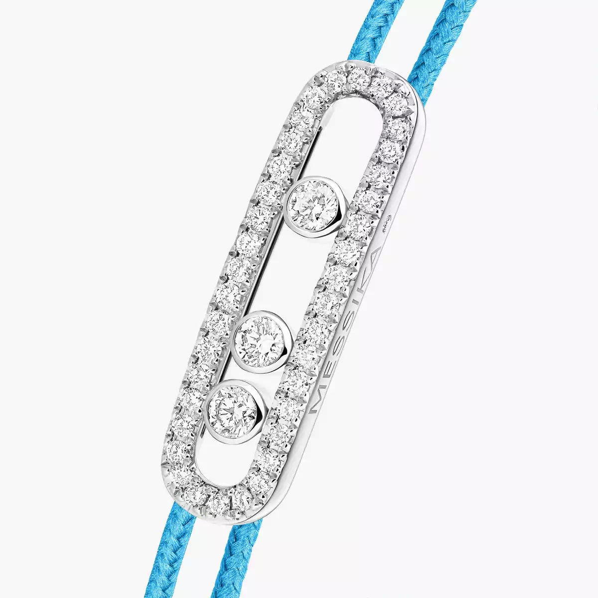 [⭐Glow]Messika Care(s) pink cord pavé bracelet