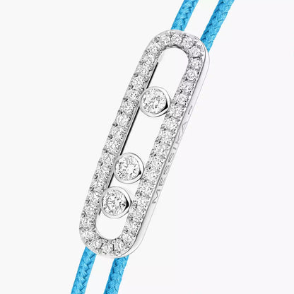 [⭐Glow]Messika Care(s) pink cord pavé bracelet