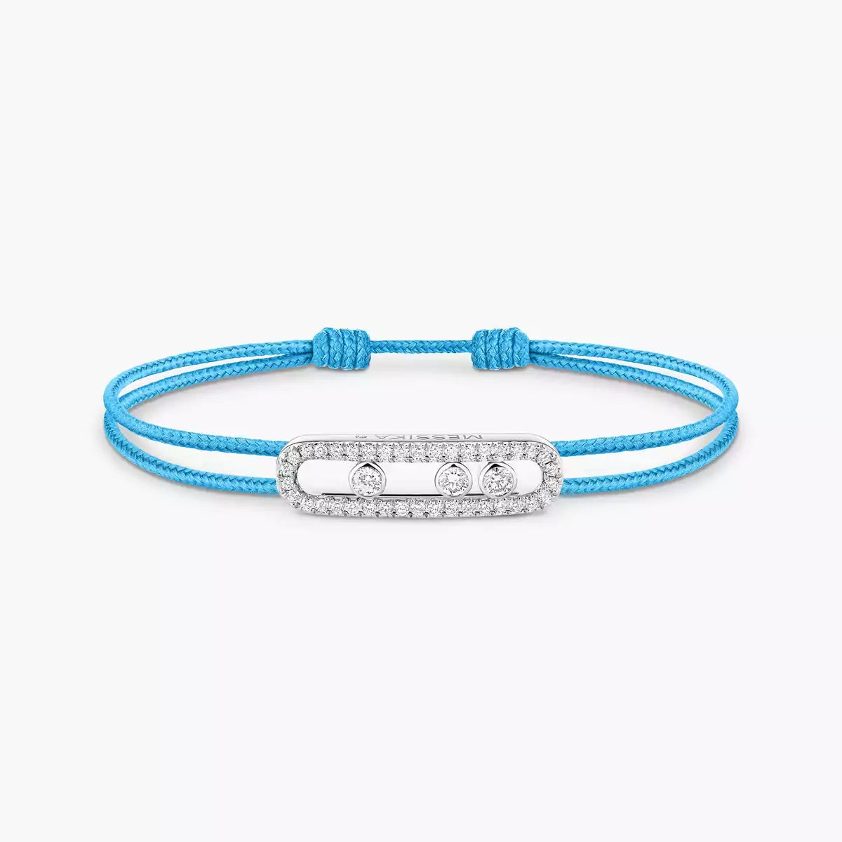 [⭐Glow]Messika Care(s) pink cord pavé bracelet
