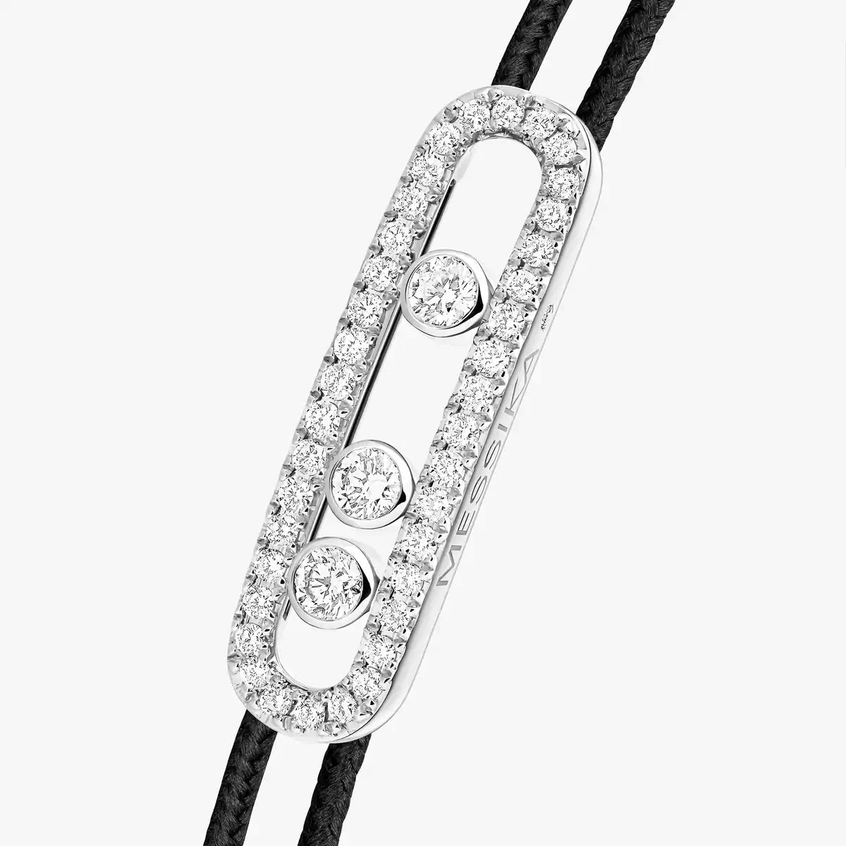 [⭐Glow]Messika Care(s) pink cord pavé bracelet