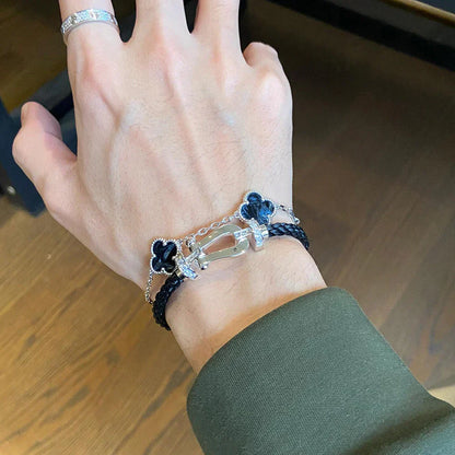 [⭐Glow]CLOVER 5 MOTIF PIETERSITE BRACELET COLLECTION