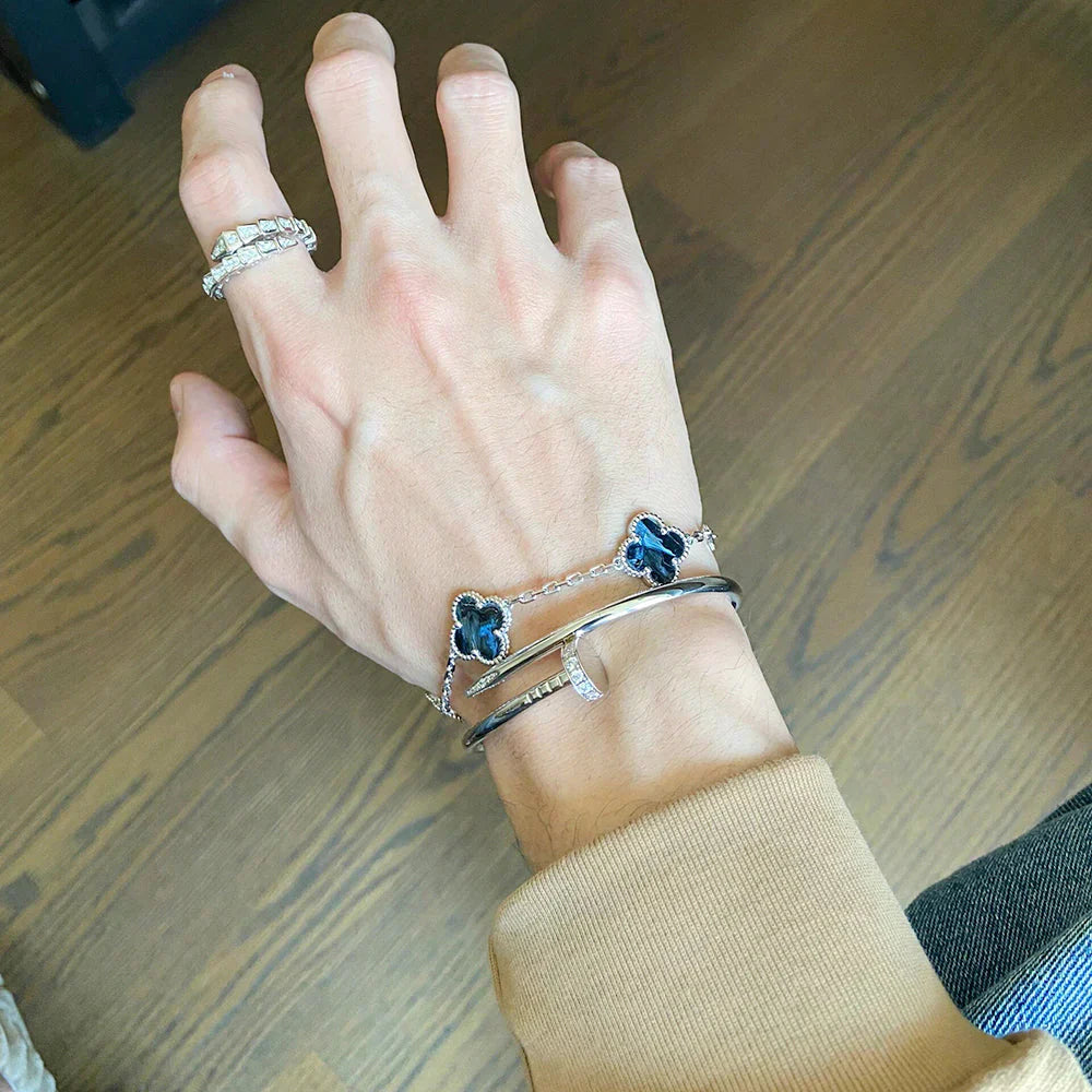 [⭐Glow]CLOVER 5 MOTIF PIETERSITE BRACELET COLLECTION