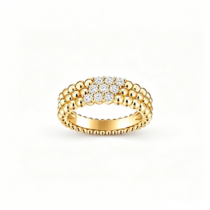 [⭐Glow] THREE-ROW DIAMOND RING