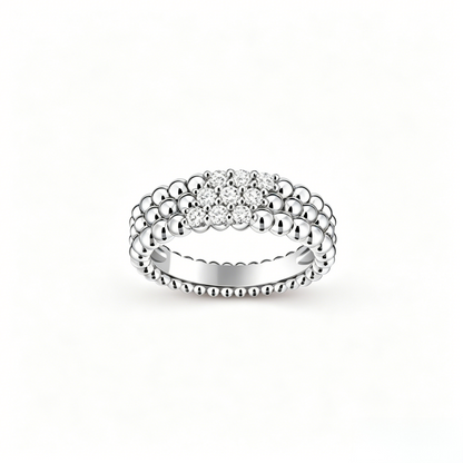 [⭐Glow] THREE-ROW DIAMOND RING