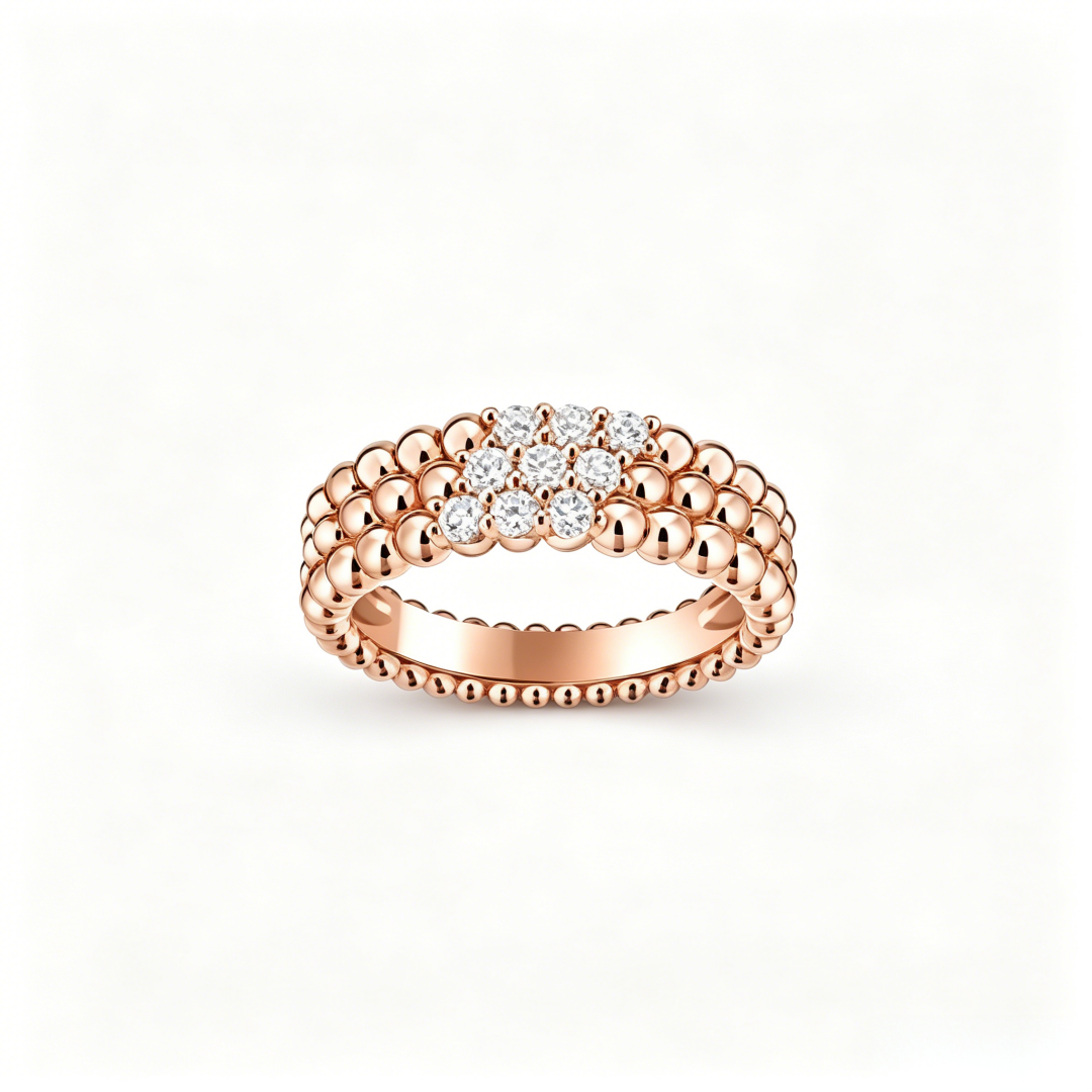 [⭐Glow] THREE-ROW DIAMOND RING