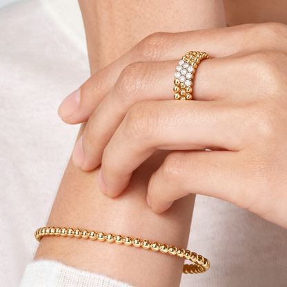 [⭐Glow] THREE-ROW DIAMOND RING