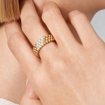 [⭐Glow] THREE-ROW DIAMOND RING