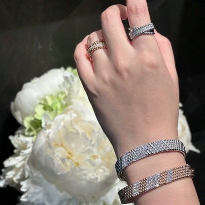 [⭐Glow]  FIVE-ROW DIAMOND BRACELET