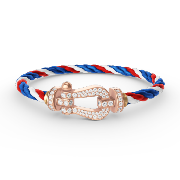 [⭐Glow]FORCE LARGE HORSESHOE FULL DIAMOND BRACELET ROSE GOLD