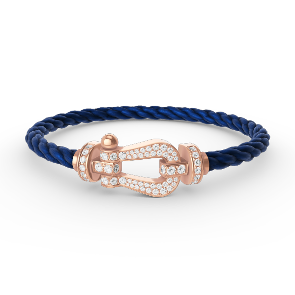 [⭐Glow]FORCE LARGE HORSESHOE FULL DIAMOND BRACELET ROSE GOLD