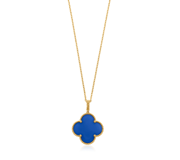 [⭐Glow]CLOVER 25MM NECKLACE TURQUOISE ROSE GOLD