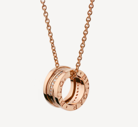 [⭐Glow]ZERO 1 PINK GOLD DIAMOND NECKLACE