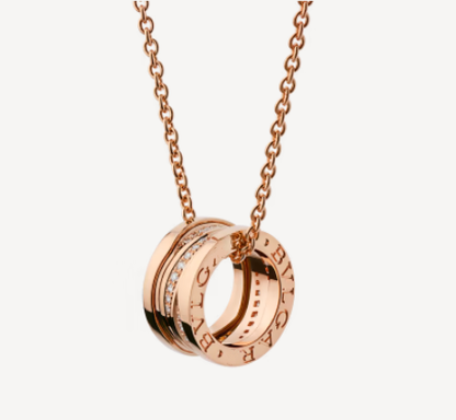 [⭐Glow]ZERO 1 PINK GOLD DIAMOND NECKLACE