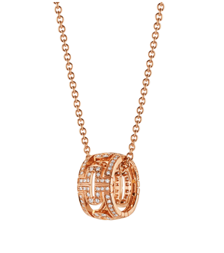 [⭐Glow]PARENTESI NECKLACE PINK GOLD DIAMOND