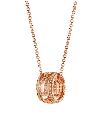[⭐Glow]PARENTESI NECKLACE PINK GOLD DIAMOND