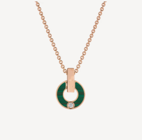 [⭐Glow]GARI NECKLACE PINK GOLD MALACHITE